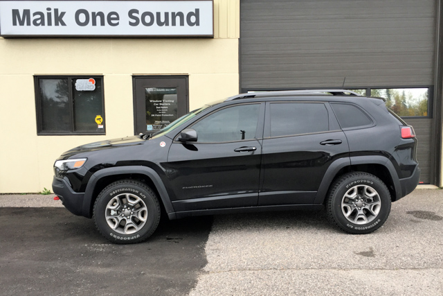 2018 Jeep Cherokee with professional window tint in North Bay